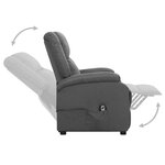 vidaXL Fauteuil Gris foncé Tissu