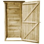 vidaXL Abri à outils de jardin bois de pin imprégné 88 x 76 x 175 cm