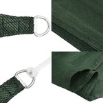 vidaXL Voile d'ombrage 160 g/m² Vert foncé 2x5 m PEHD