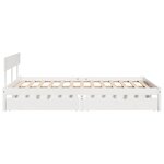vidaXL Cadre de lit sans matelas blanc 120x190 cm bois de pin massif