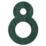 Numéro 8 - Numéro adhésif pour boîtes aux lettres- Pierre véritable 50 mm Malachite