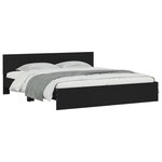 vidaXL Cadre de lit sans matelas noir 200x200 cm