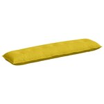 vidaXL Coussin de Dos Jaune 200 x 50 cm Tissu en velours côtelé