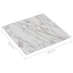 vidaXL Dalles de plancher autoadhésives 20Pièces PVC 1 86 m² marbre blanc