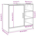 vidaXL Armoire d'évier sonoma gris 63x29x55 cm bois d'ingénierie