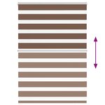 vidaXL Store zèbre marron 115x100cm largeur du tissu 110 9cm polyester