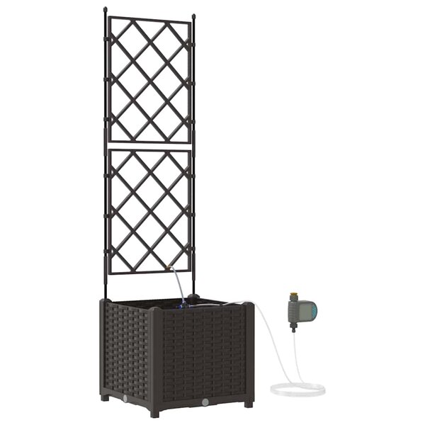 vidaXL Pots de jardin Marron 40 x 40 x 142 cm Acier