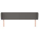 vidaXL Tête de lit avec oreilles Gris 163x23x78/88 cm Similicuir