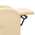 vidaXL Fauteuil de massage Crème Tissu