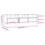 vidaXL Meuble TV chêne sonoma 150x30x44 5 cm bois d'ingénierie