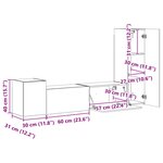 vidaXL Ensemble meuble TV 4 Pièces Bois ancien Bois d'ingénierie