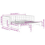 vidaXL Lit de jour avec lit gigogne gris clair 100x200 cm velours