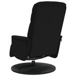 vidaXL Fauteuil inclinable avec repose-pied noir velours