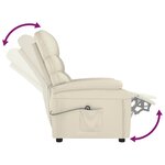 vidaXL Fauteuil inclinable électrique Crème Similicuir