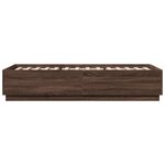 vidaXL Cadre de lit avec lumières LED chêne marron 100x200 cm