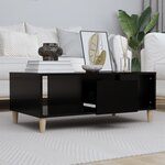 vidaXL Table basse Noir 90x50x36 5 cm Bois d'ingénierie
