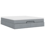 VidaXL Cadre de lit ottoman et matelas gris clair 180x200 cm tissu