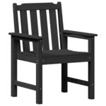 vidaXL Chaises de jardin 4 pièces noir 65 5x55 5x88 cm HDPE