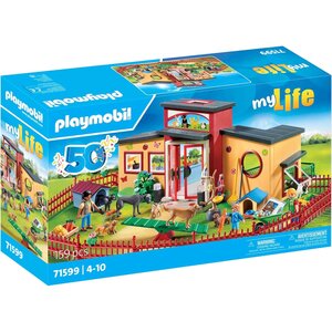 PLAYMOBIL 71599 - Pension des animaux avec soigneurs et enfant