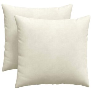 vidaXL Coussins de canapé 2 Pièces Crème 45 x 45 cm