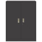 vidaXL Armoire de rangement Noir 80 x 40 x 105 cm Acier