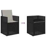 vidaXL Ensemble de salle à manger pour jardin avec coussin 7 Pièces PP