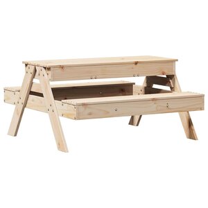vidaXL Table de pique-nique avec bac à sable pour enfants pin massif
