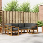 vidaXL Ensemble de canapés d'extérieur 6 Pièces Naturel et Anthracite
