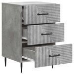 vidaXL Cabinet de chevet avec tiroir Gris béton 43 x 41 x 66 5 cm