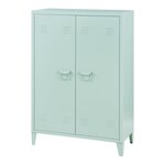 Casier de bureau métallique à 2 portes 110 x 75 x 33 cm vert pastel 03_0009181