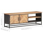 vidaXL Meuble TV 120x30x40 cm Bois d'acacia massif