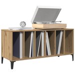 vidaXL Armoire à disques chêne artisanal 100x38x48cm bois d'ingénierie