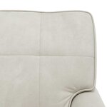 vidaXL Chaise longue avec coussin Crème 91 x 157 x 91 cm Velours