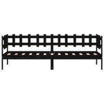 vidaXL Lit de jour Noir 90x190 cm Bois de pin massif