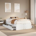 vidaXL Cadre de lit sans matelas avec tiroirs 120x190 cm bois de pin