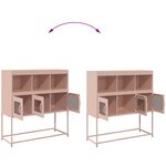 vidaXL Buffet rose 100 5x39x107 cm acier laminé à froid