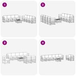 vidaXL Ensemble de canapés d'extérieur 9 pc Blanc et gris clair