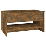 vidaXL Table basse Chêne fumé 80x50x40 cm Bois d'ingénierie