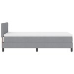 vidaXL Lit boxspring avec matelas Gris clair 90 x 190 cm tissu