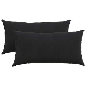 vidaXL Coussins de canapé 2 Pièces Noir 80 x 40 cm