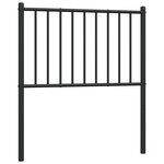 vidaXL Tête de lit métal noir 75 cm