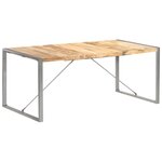 vidaXL Table à manger 180x90x75 cm bois de manguier massif brut