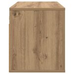 vidaXL Meuble TV mural Montage mural chêne artisanal 80 x 34 5 x 40 cm