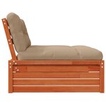 vidaXL Sofa de jardin milieu Pin massif Brun Ciré