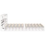 vidaXL Cadre de lit sans matelas blanc 140x190 cm bois de pin massif