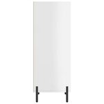 vidaXL Buffet blanc brillant 34 5x32 5x90 cm bois d'ingénierie