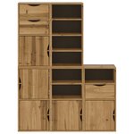 vidaXL Armoires latérales 5 Pièces ODDA 40x24x79 cm bois massif pin