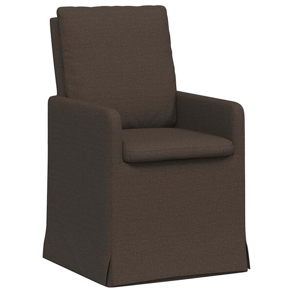 vidaXL Chaises de salle à manger 2 pc Lin Gris foncé 57 x 67 x 98 cm