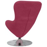 vidaXL Chaise œuf en velours rouge vin