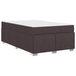 vidaXL Cadre de lit avec matelas Marron foncé 120 x 200 cm tissu